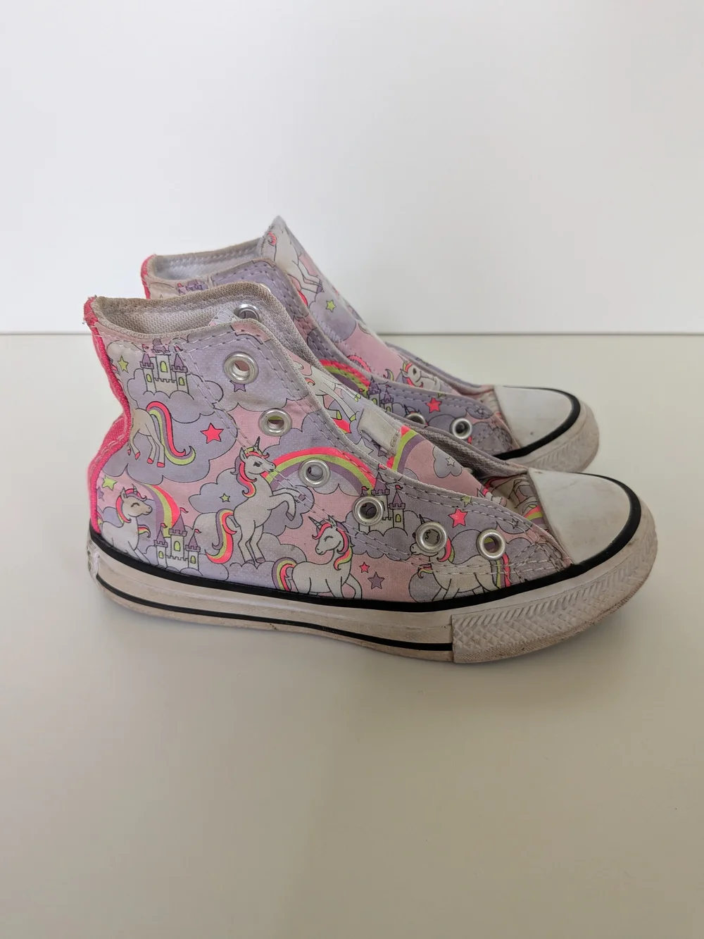 Converse Pink Unicorn High-Top Sneakers 11 Lace-Up
